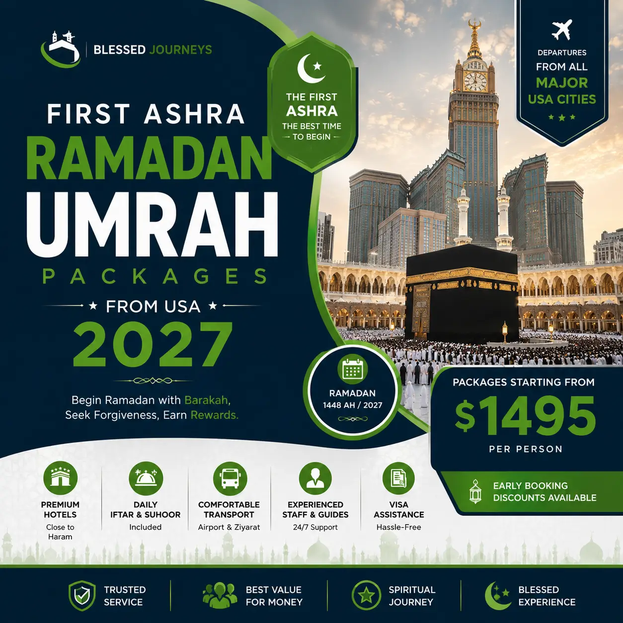 First Ashra ramadan umrah packages - Hajj and Umrah Experts