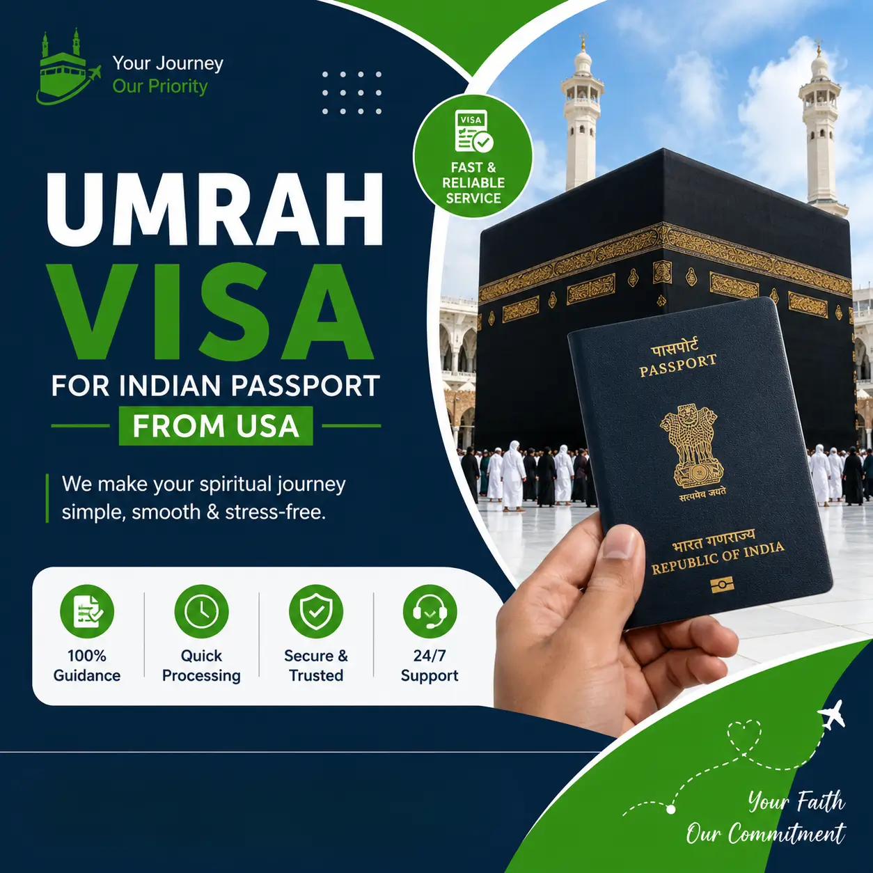 Umrah visa services for Indian passport holders - Hajj and Umrah Experts